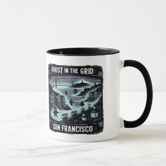 Mug Ghost in the Grid - San Francisco Éffrayant Tech (Droite)