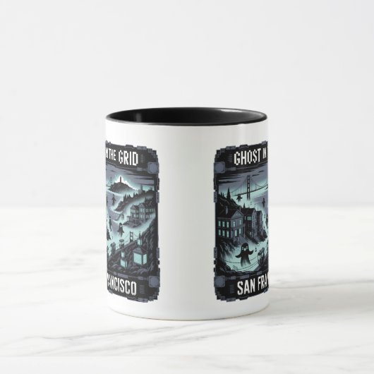 Mug Ghost in the Grid - San Francisco Éffrayant Tech (Centre)