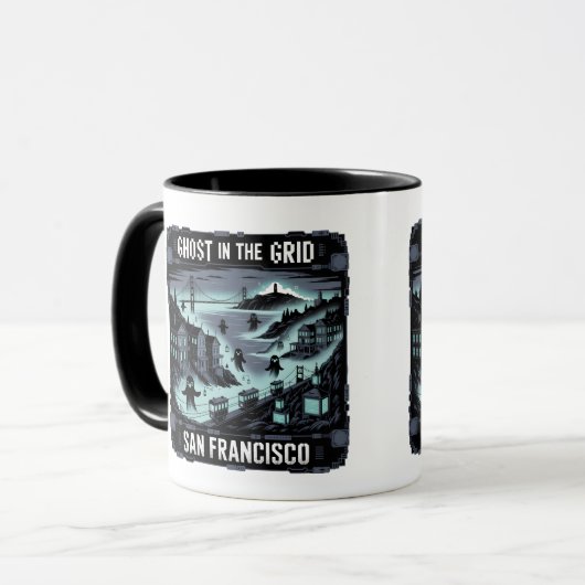 Mug Ghost in the Grid - San Francisco Éffrayant Tech (Devant gauche)