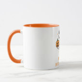 Mug Ghost mignon avec Bow et Citrouille | Halloween (Gauche)