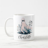Mug Ghost mignon dans Bushes Nom Halloween (Gauche)