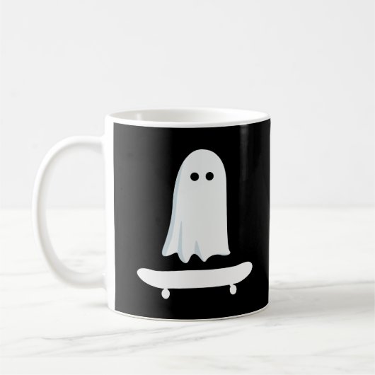 Mug Ghost Skateboard Lazy Halloween Costume drôle (Gauche)