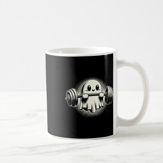 Mug Ghost Weighlifting Funny Ghost Workout Halloween (Droite)
