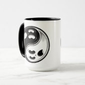 Mug Ghost Yin Yang Noir et blanc (Devant gauche)