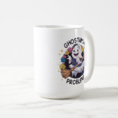 Mug Ghosting mes problèmes, Funny Éffrayant design de (Devant droit)