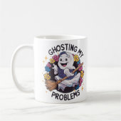 Mug Ghosting my Problems, Drôle Ghost Design Femme (Gauche)