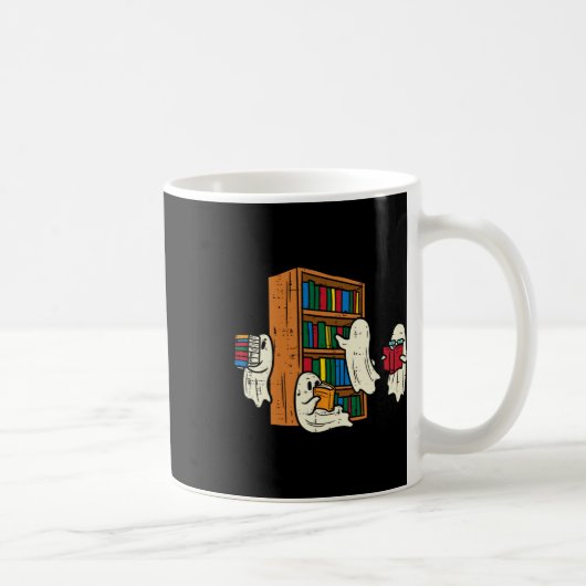 Mug Ghosts Lecture Livres Enseignant Halloween Bibliot (Droite)