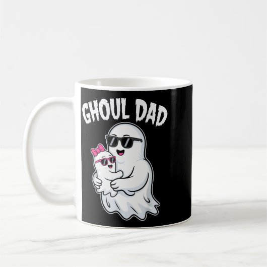 Mug Ghoul Dad Shirt Men Daddy Soky Halloween Ghost Cos (Gauche)
