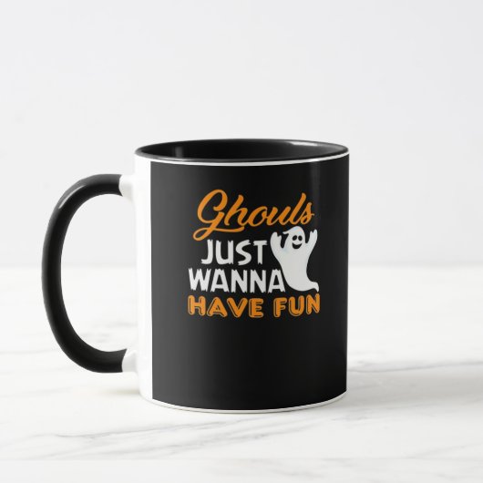Mug Ghouls veut juste s'amuser amusant Halloween Impri (Gauche)