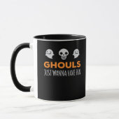 Mug Ghouls veut juste s'amuser Automne esthétique (Gauche)