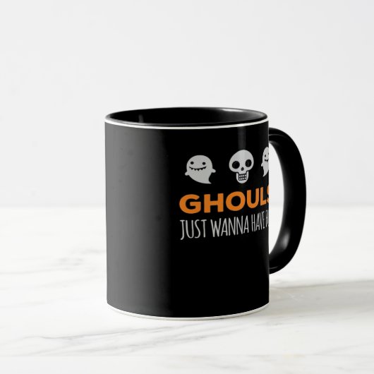 Mug Ghouls veut juste s'amuser Automne esthétique (Devant droit)