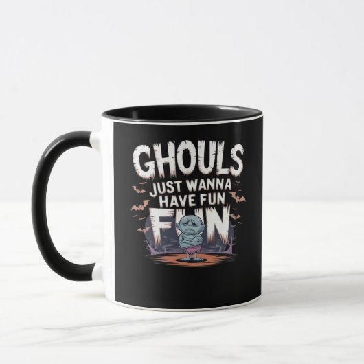 Mug Ghouls veut juste s'amuser - Halloween Citation dr (Gauche)
