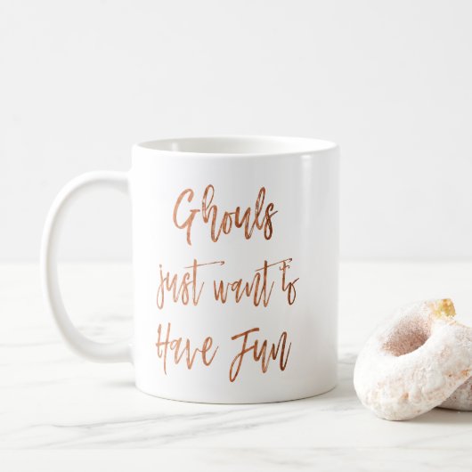 Mug Ghouls veut juste s'amuser Halloween Coffee Cup (Avec donut)