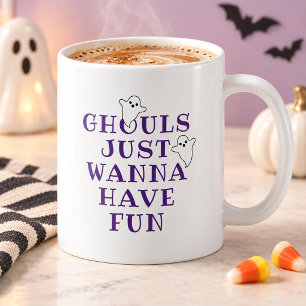 Mug Ghouls veut juste s'amuser Halloween violet