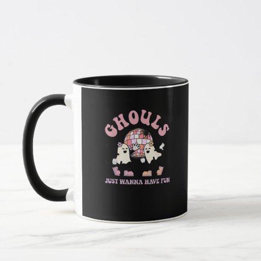 Mug Ghouls veut juste s'amuser Retro Halloween Party C (Gauche)