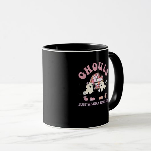 Mug Ghouls veut juste s'amuser Retro Halloween Party C (Devant droit)