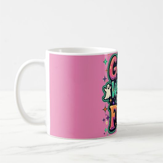 Mug Ghouls veut juste s'amuser - Retro Halloween Vibes (Gauche)