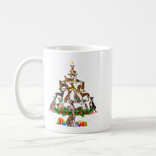 Mug Ghound Christmas Tree Lights Funny Dog Xmas Gif (Gauche)