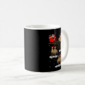 Mug Ghound Dog Santa Sleigh Flying Funny Magical Chris (Devant droit)