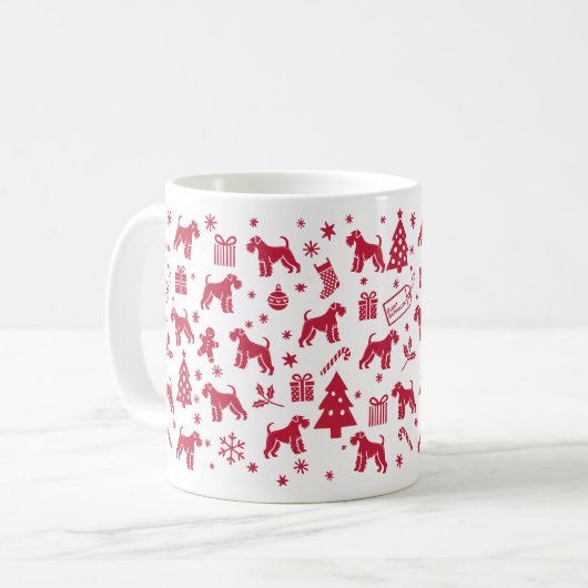 Mug Giant Schnauzer Design de Noël (Devant gauche)