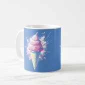 Mug Giclée Abstrait Tache de Crème Glacée Rose Clair (Devant gauche)