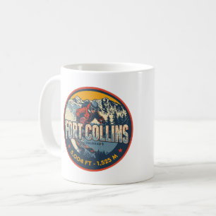 Mug gif de ski montagne vintage fort colllins colorado