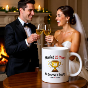 Mug Gif drôle pour les 25 ans de mariage en argent