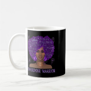 Mug Gif Ruban Noir Violet Warrior Sensibilisation Over