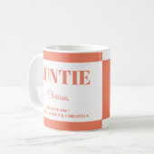 Mug Gift for Auntie with  Names  (Devant gauche)