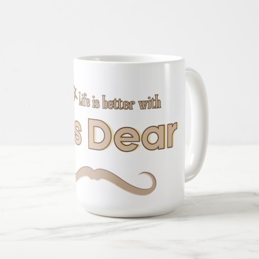 Mug  Gift for Him – Yes Dear Funny Husband  (Devant droit)