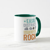 Mug Gift géologique.Facilement distrait par Rocks Rock (Devant droit)