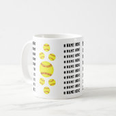 Mug Gifts for Softball Coaches or Players. Softball (Devant gauche)