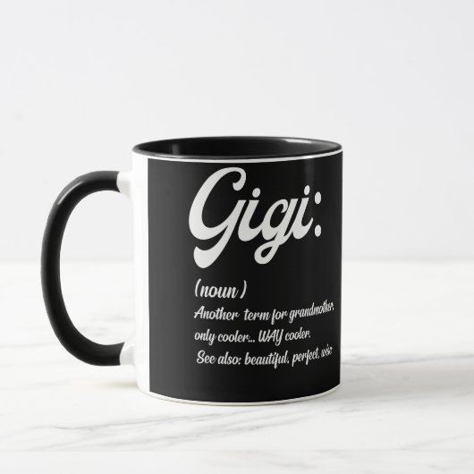 Mug Gigi Definition Fête des mères grand-mère Annivers (Gauche)