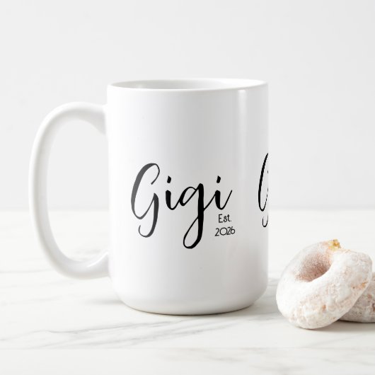 Mug Gigi écriture noire établie (Avec donut)