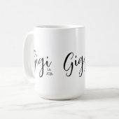Mug Gigi écriture noire établie (Devant gauche)