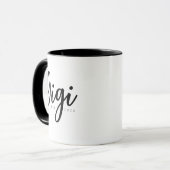 Mug Gigi élégant année de création design de script mi (Devant gauche)