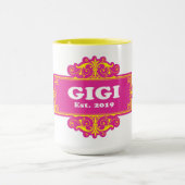 Mug GIGI est 2019 Texte blanc avec cadre patrimonial r (Centre)