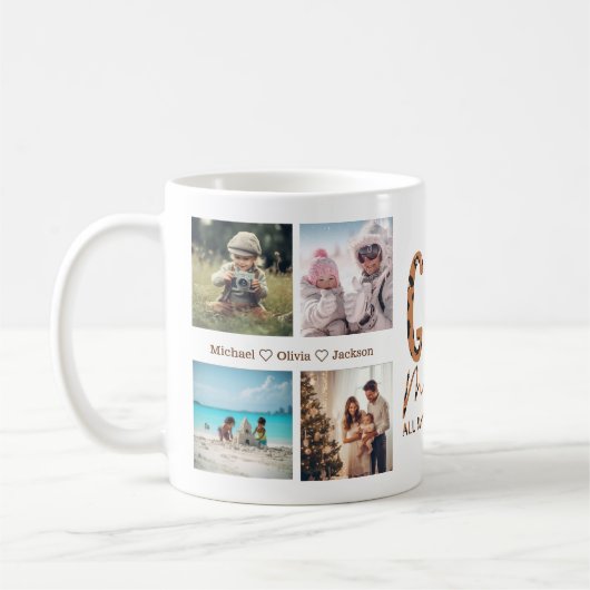 Mug Gigi Mode Sur 8 Photo Collage Empreinte de léopard (Gauche)