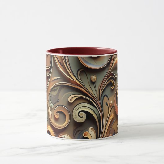 Mug Gilded Baroque Scrollwork (Centre)