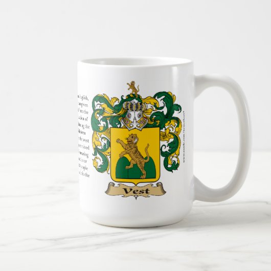 Mug Gilet, l'origine, la signification et la crête (Droite)