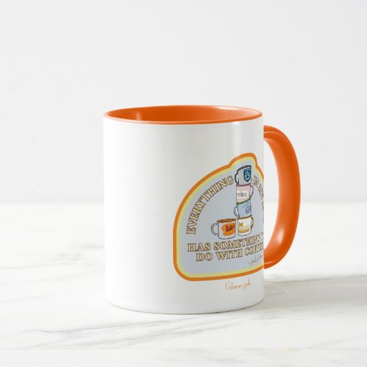 Mug Gilmore Girls | Graphique des devis de café (Devant droit)