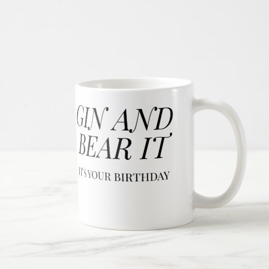 Mug Gin and Bear It Funny Birthday | Gin Lover Gift (Droite)