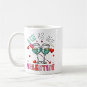 Mug Gin Is My Valentine Hearts Matching Drinker Family (Gauche)