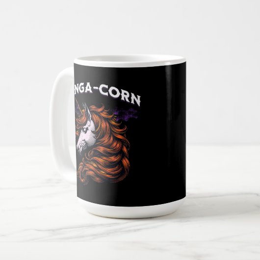 Mug Ginga-Corn Funny Ginger Unicorn Design (Devant gauche)