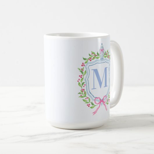 Mug Ginger Jar & Christmas Berries Monogramme (Devant droit)
