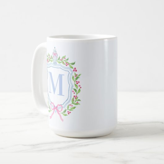 Mug Ginger Jar & Christmas Berries Monogramme (Devant gauche)