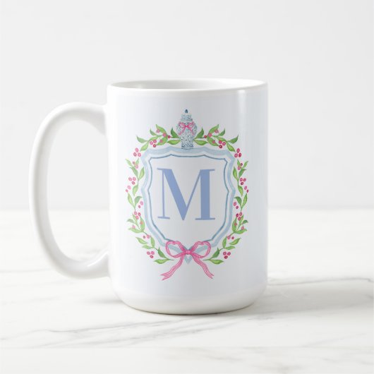 Mug Ginger Jar & Christmas Berries Monogramme (Gauche)