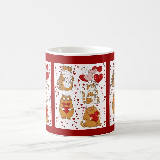 Mug Ginger orange cat Valentine  (Centre)