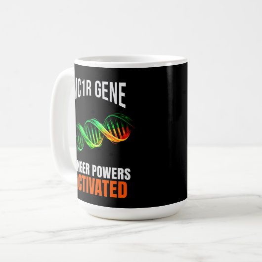 Mug Ginger Powers Activated DNA Mutant Funny Redhead (Devant gauche)