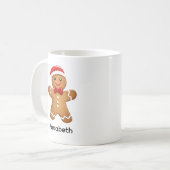 Mug Gingerbread Man Holiday Cookie Personnalisé (Devant gauche)